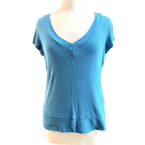 Ribbed Short Sleeve Top - Picture 1 of 11